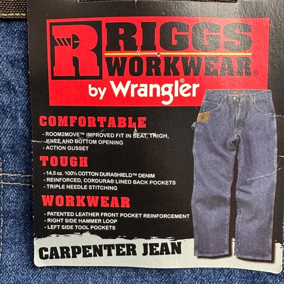Riggs Carpenter Jeans by Wrangler - 47" x 32" - NWT - Picture 8 of 9